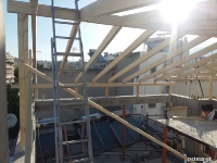 Κατασκευή στέγης με Πάνελ Οροφής στην Βούλα_11