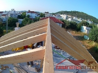 Κατασκευή ξύλινης στέγης στο Γέρακα_22