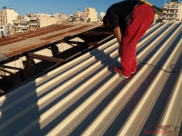 Κατασκευή στέγης με πάνελ οροφής στο Πέραμα_16