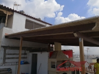 Κατασκευή βεράντας με πάνελ οροφής στο Πειραιά_3