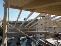Κατασκευή στέγης με Πάνελ Οροφής στην Βούλα_16